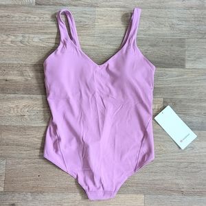 NWT Lululemon Align Bodysuit Lilac Pink Size 8